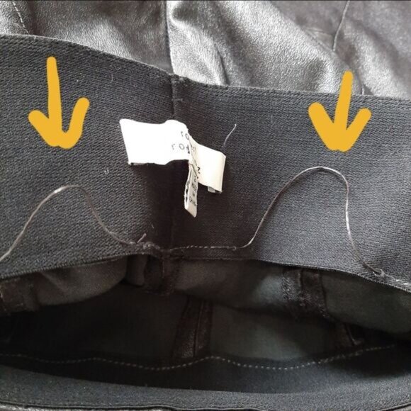 ROBERT RODRIGUEZ / Genuine Leather Legging Pull-On Pants Ankle Zip Black 2 Flaw - Picture 15 of 16